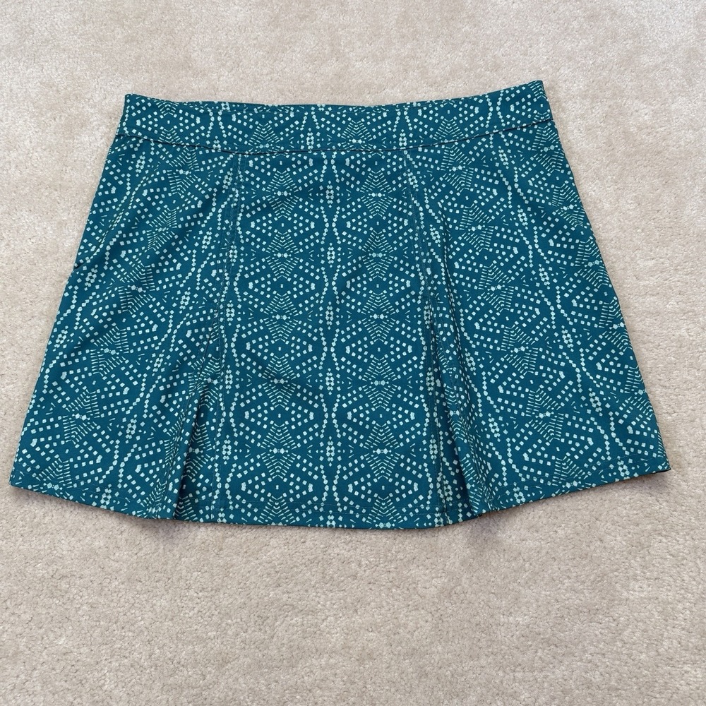 RipSkirt Hawaii Skirt Womens L Teal Batik Print Wrap Length 1 - Picture 2 of 6